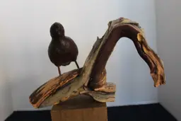 Vintage Ironwood Hand Carved Quail Bird Figurine Statue