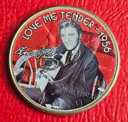 Love Me Tender 1956 Elvis Presley Movies USA Colorized Half Dollar and Quarter