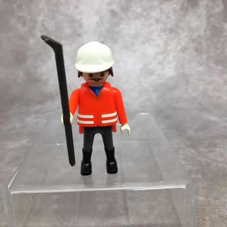Playmobil Construction Worker w/Crowbar