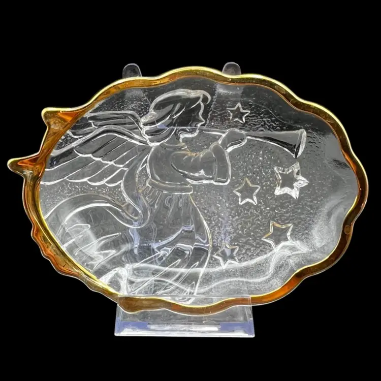 #342B Mikasa Angel Song Gold Trim Sweet Dish