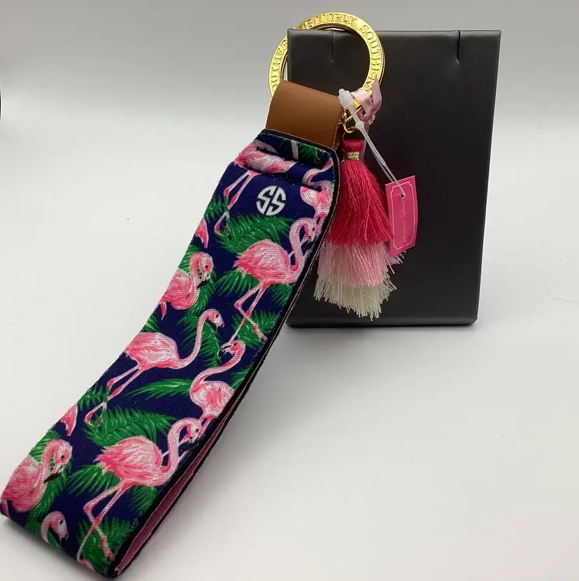 NWT Flamingo Simply Southern Key Chain