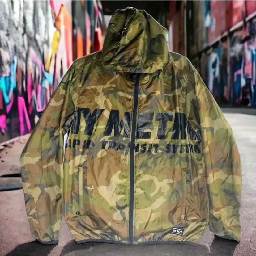 Chocoolate Camouflage NY Metro Rapid Transit System Windbreaker Streetwear