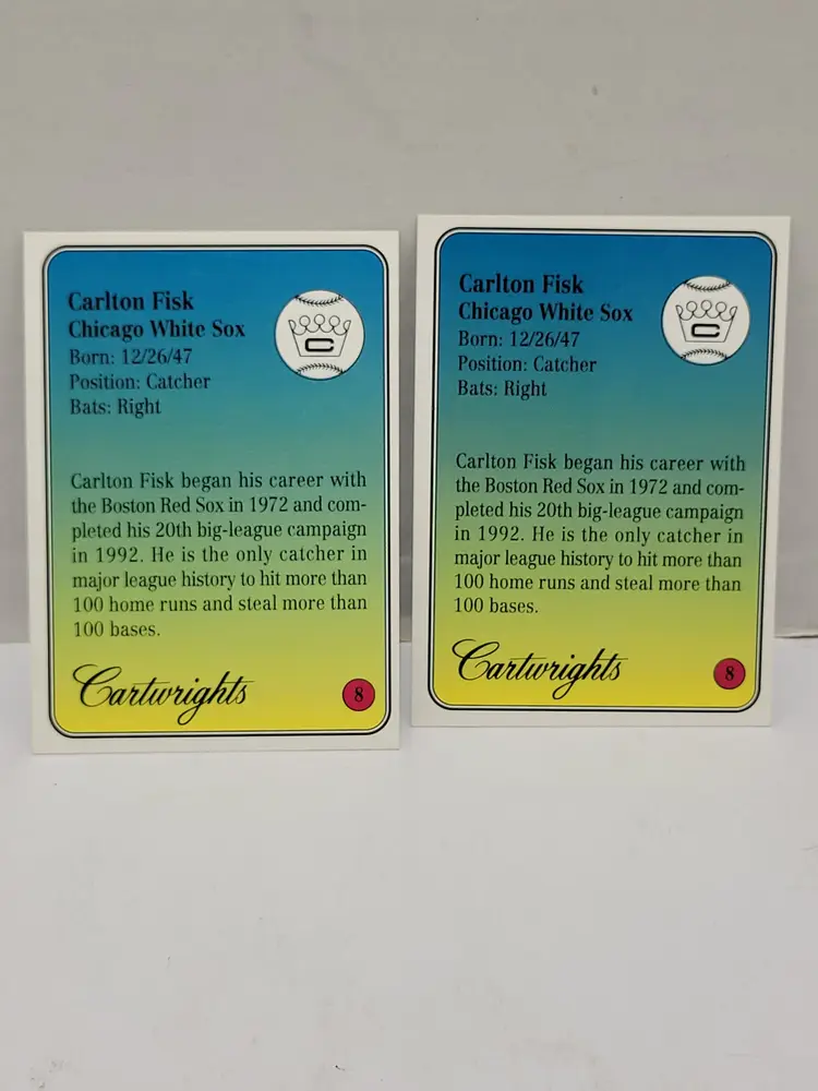 1993 Carlton Fisk Chicago White Sox Future Hall-of-Famers Cartwrights #8