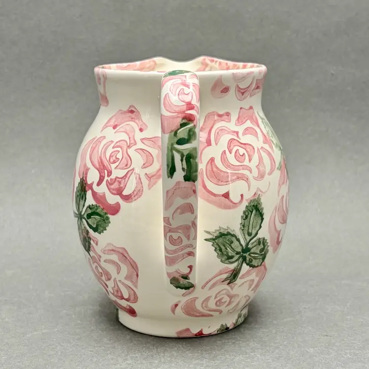 Vintage Haldon Group Pink Rose Ceramic Pitcher