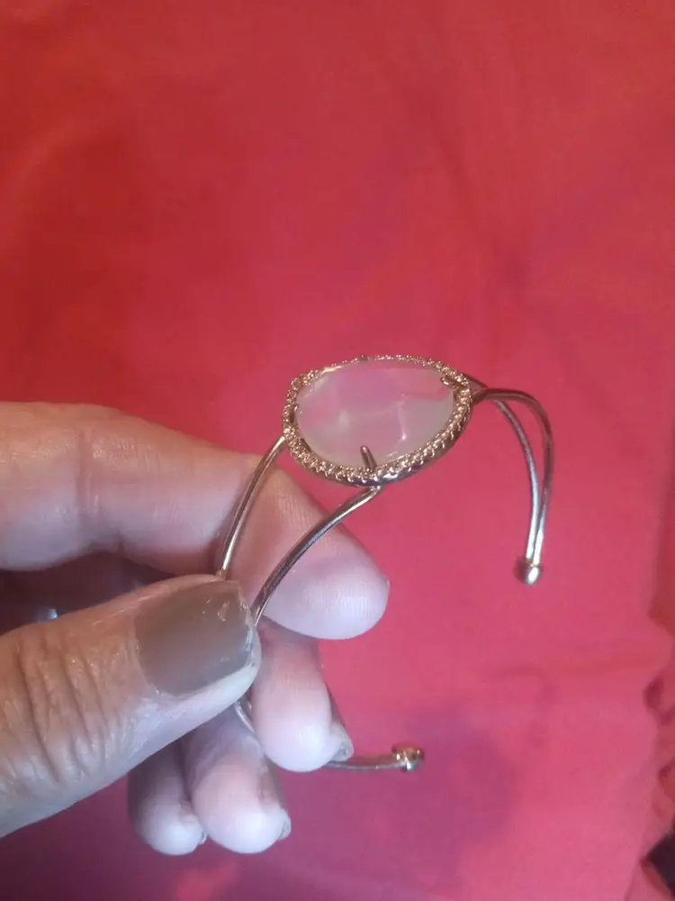 Bracelet Set Beautiful New Costume Cuffs With Light Pink & Sky Blue Center