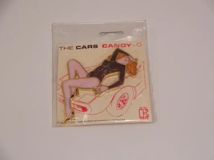 Sealed NOS Vintage 1970s The Cars Elektra Candy-O Enamel Pin Pinback 1979 USA
