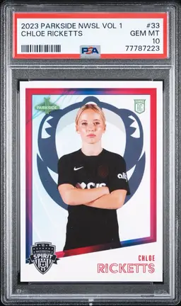 2023 Parkside NWSL Chloe Ricketts Rookie Card PSA 10