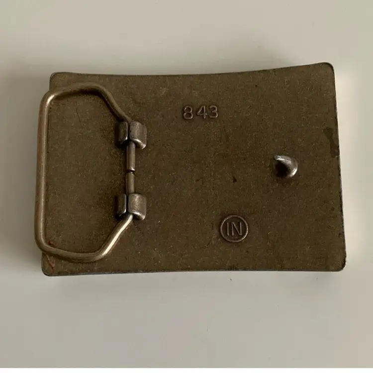 1970’s Artisan Copoer Enamel Lighthouse Scene Belt Buckle