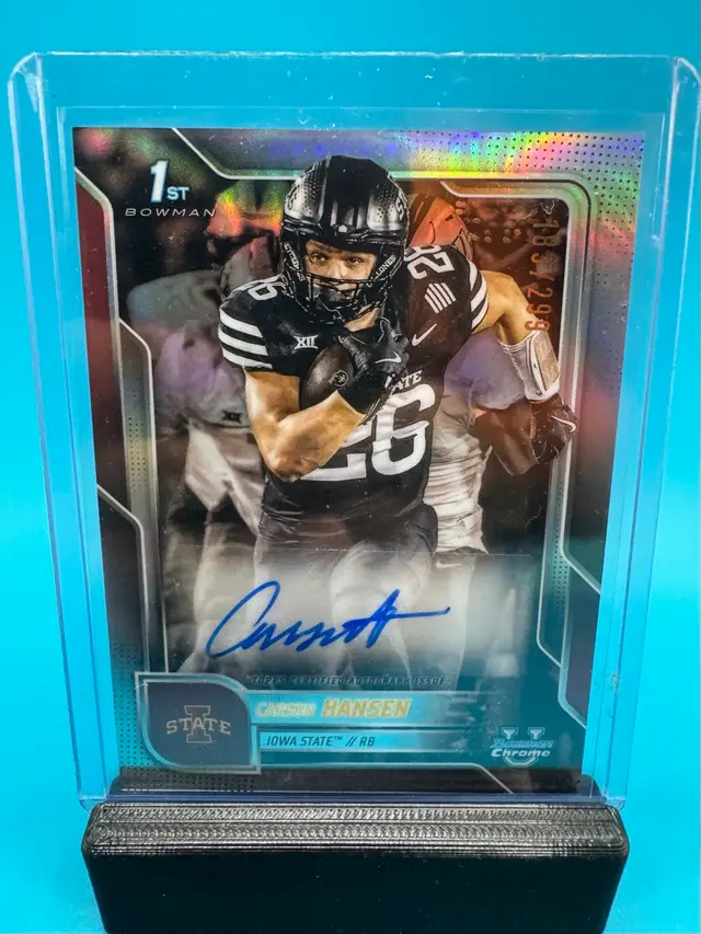 Carson Hansen 1st Bowman Chrome U Refractor Auto /299 Iowa State Cyclones