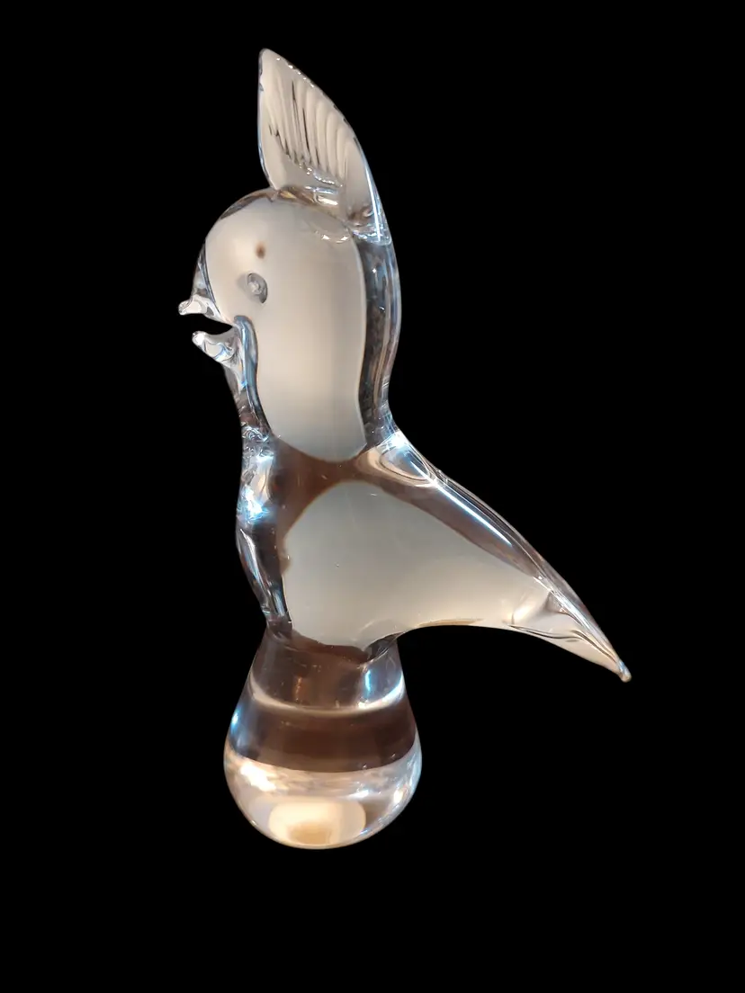 Vintage Daum France Crystal Bird