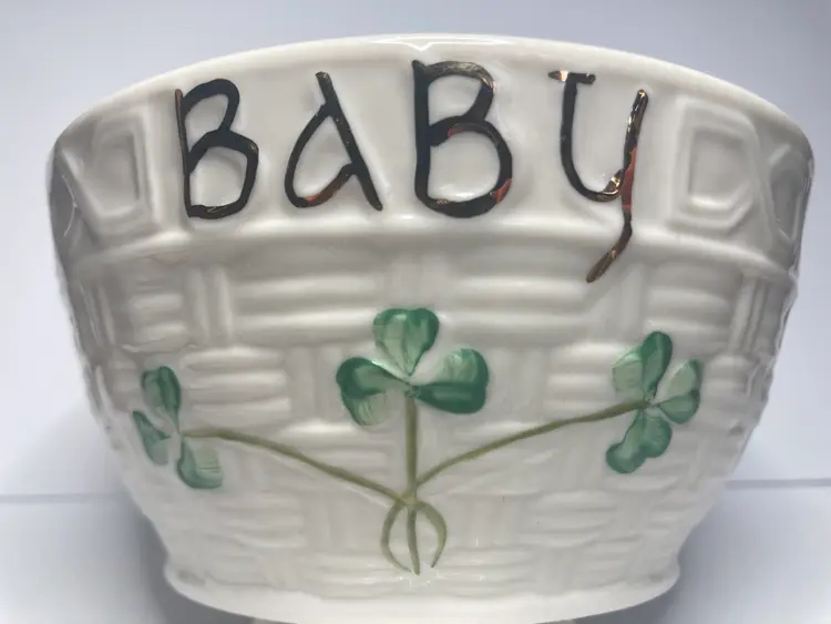 Belleek Baby Bowl Fine Porcelain