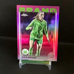Jule Brand 159/250 Pink Refractor #78 - 2024/25 Topps Chrome Gold UEFA Wolfsburg