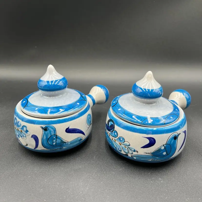 Tonala Covered Soup Dishes (2) Signed