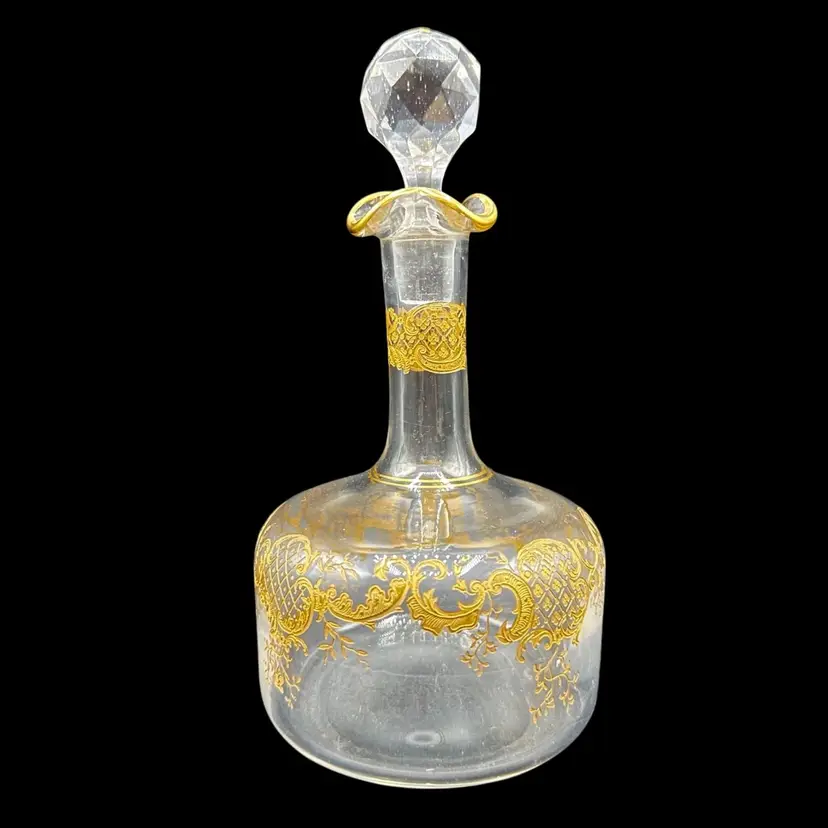 Antique Saint Louis Crystal “Talma Pattern” Liqueur Decanter Bottle