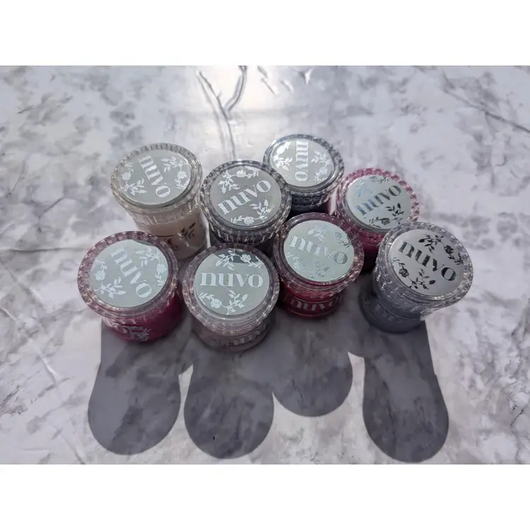 Lot of 8 Nuvo Glacier Paste and Glimmer Paste & different colors. Hardly used or opened.