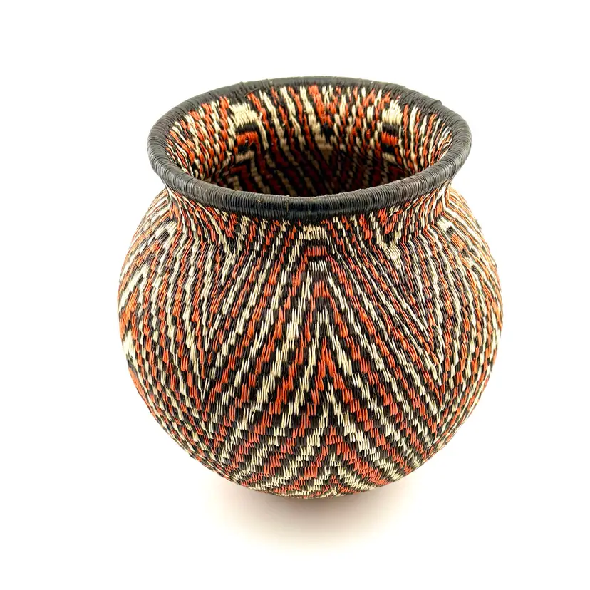 Panamanian Embera Woven Basket 5” x 5”