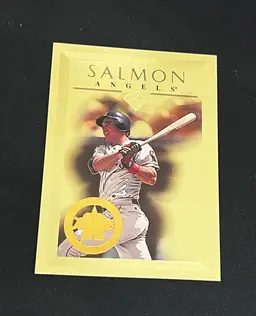 Tim Salmon 1996 Leaf 22 Karat Gold Leaf Stars /2500 #6 HOF California Angels Los Angeles Angels