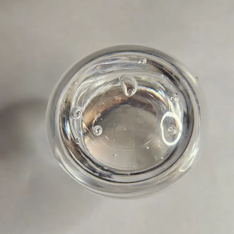 Clear Mushroom Paperweight Signed