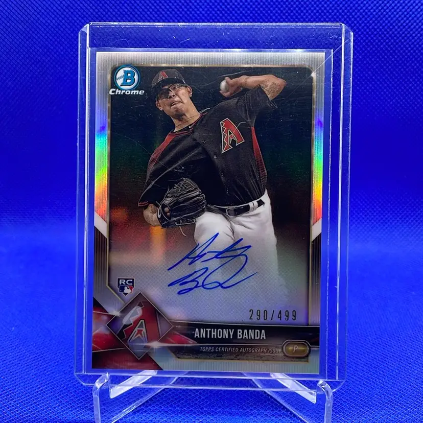 2018 Bowman Anthony Banda RC Auto Refractor /499 Los Angeles Dodgers