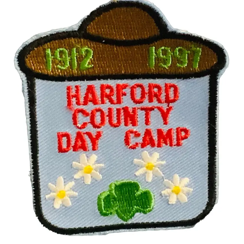 Vintage Scouting Fun Patch: 1912-1997 Harford County Day Camp