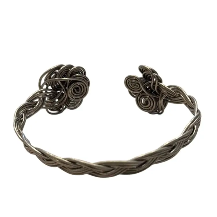 Vintage Handmade Wire Work Scroll Adjustable Bracelet