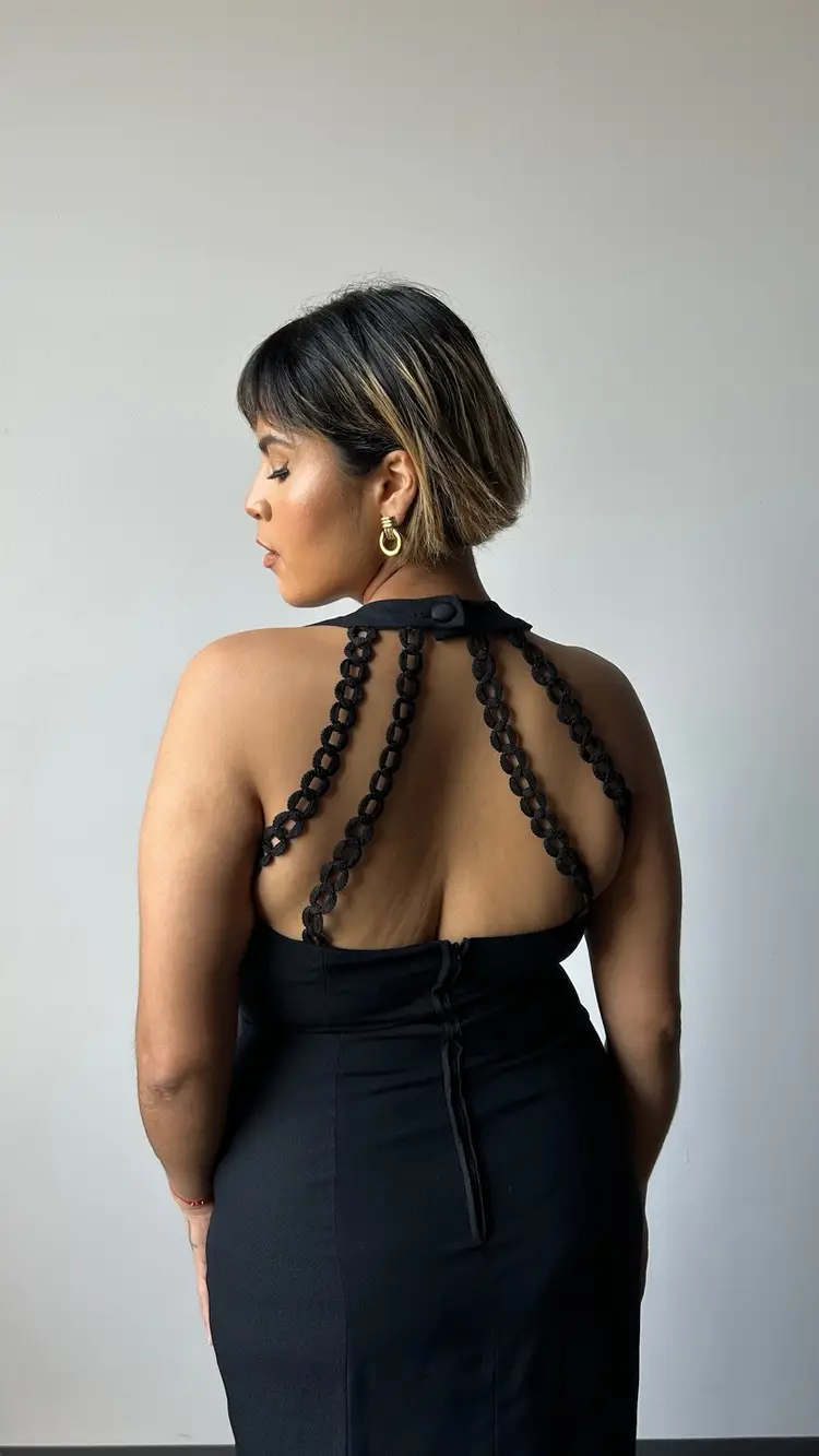 Vintage Black Maxi Dress