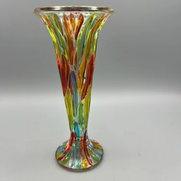 Vintage Venezia Made In Italy Colorful Reversible Vase Candlestick