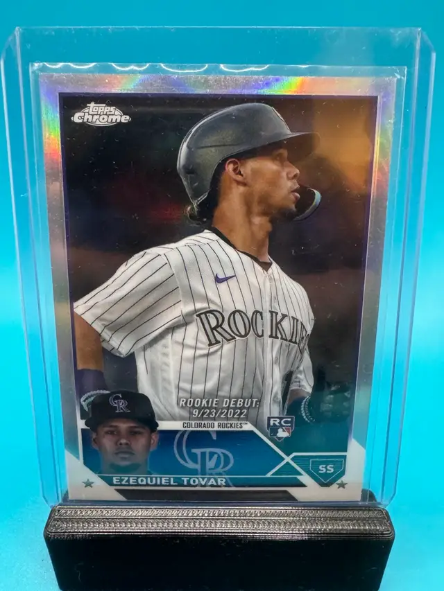 Ezequiel Tovar Topps Chrome Update Rookie Debut Refractor RC Colorado Rockies