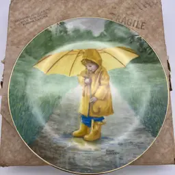 1987 Pemberton & Oakes Sunny Umbrella Plate 8.5" Robert Anderson w/ Box Series #3
