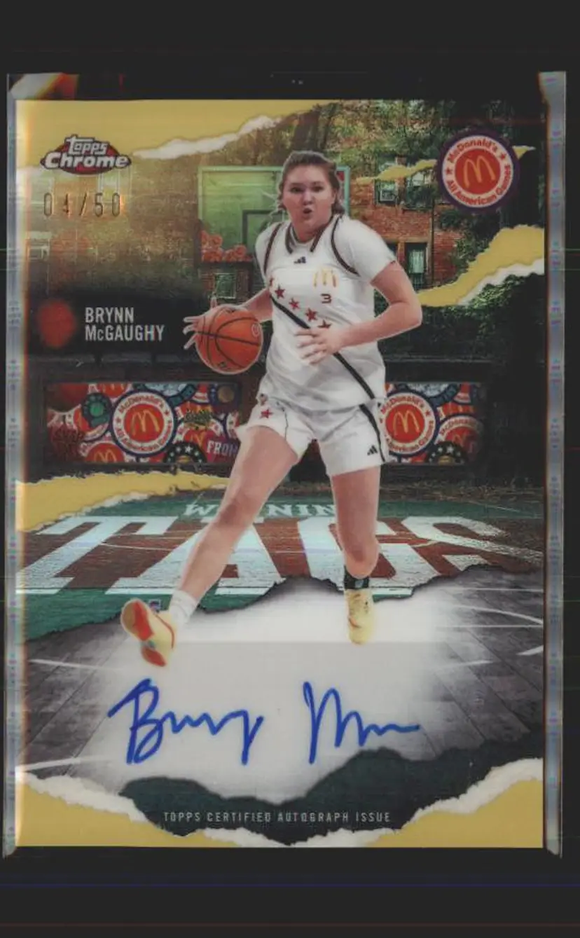 2025 Topps Chrome McDonald's Brynn McGaughy Winning Tags Auto Gold /50 - ( 140 ) -