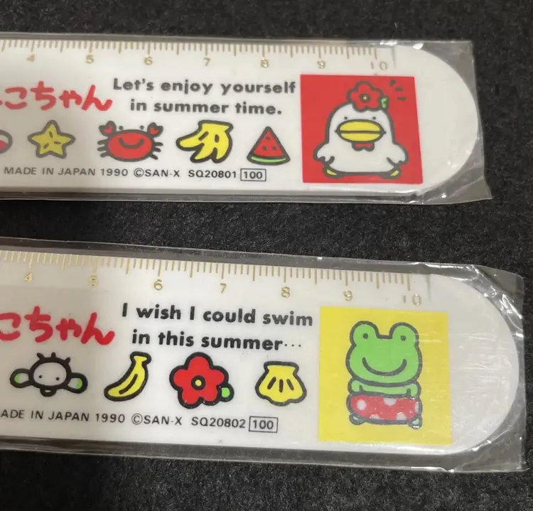 San-X 10cm Rulers 1990 Vintage Sanrio Made In Japan