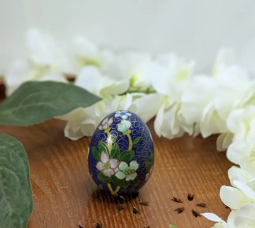 Hand Painted Enamel Cloisonne Egg