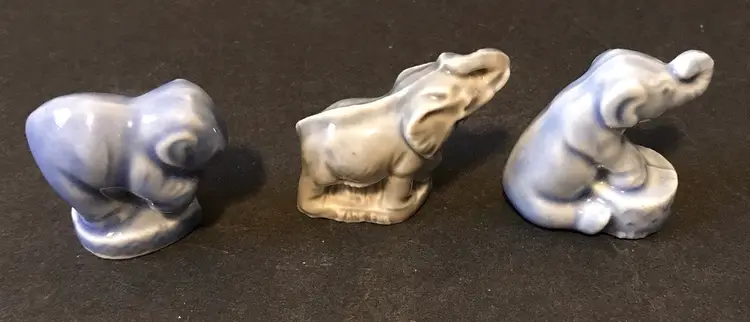 Trio Of Elephants Wade Whimsies