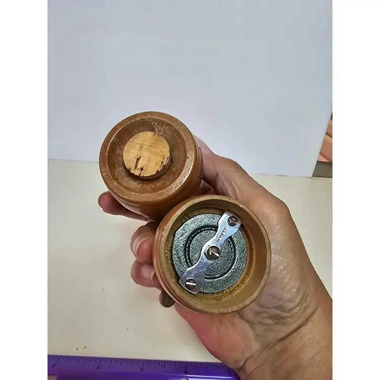 Vintage Wood Shaker Set. Marked Norcross Fine China Japan