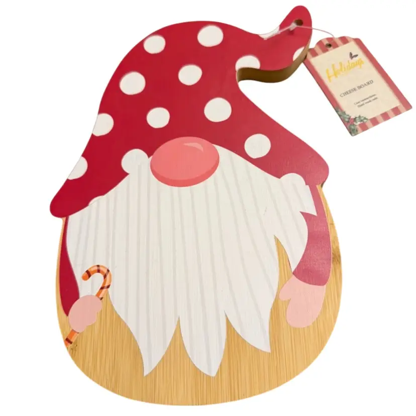 Christmas Gnome Bamboo Cutting Board