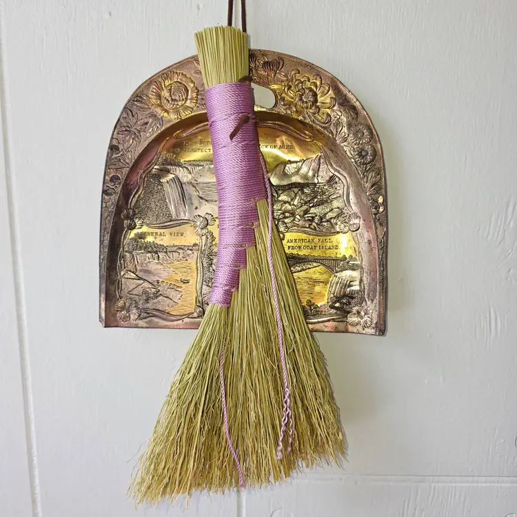 Vintage Niagara Falls Souvenir Crumb Tray (Silent Butler) with Handmade Crumb Brush Options by Brooms by Jenza