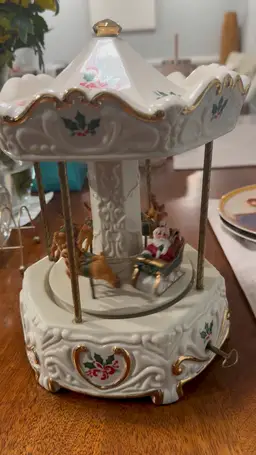 Vintage Christmas Carousel Music Box