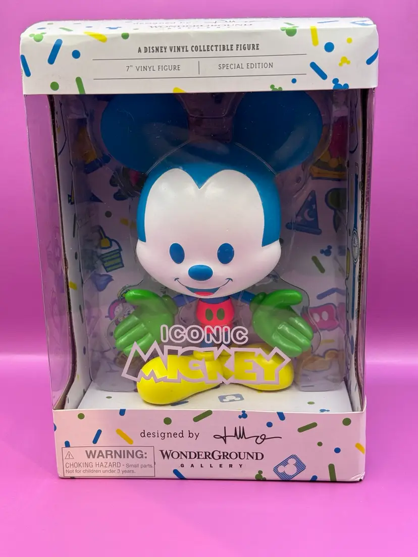 Disney Parks Iconic Neon Mickey Mouse 7” Vinyl Figure Wonderground Gallery