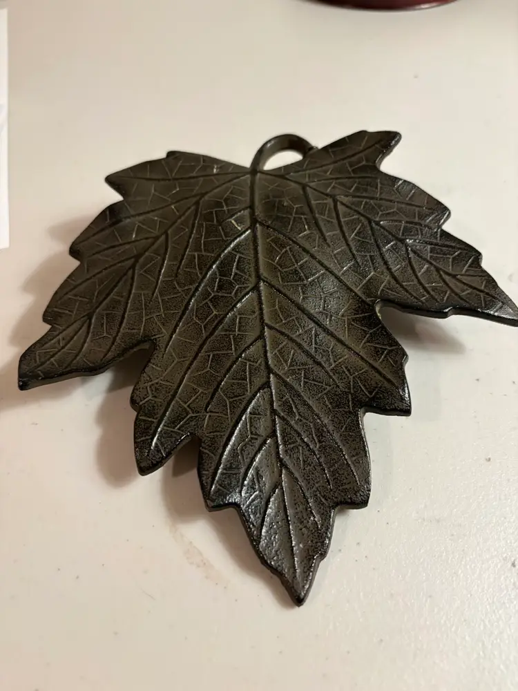 Vintage Cast Iron Leaf Wall Pocket