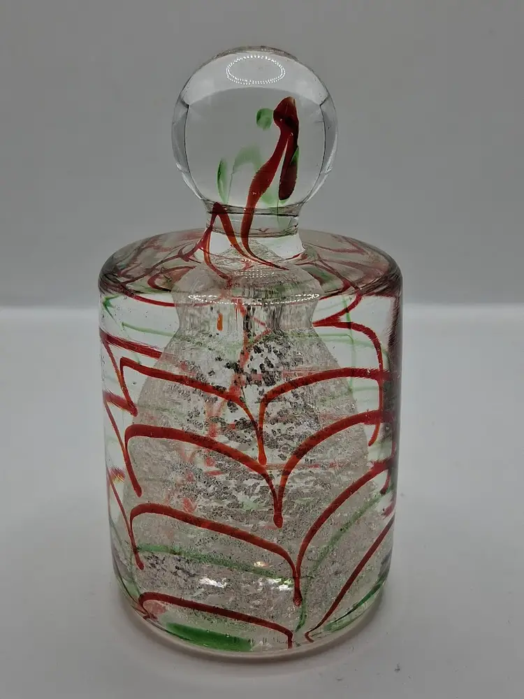 Hand Blown MURANO, Fratelli Toso, Art Glass Christmas Knob Paperweight