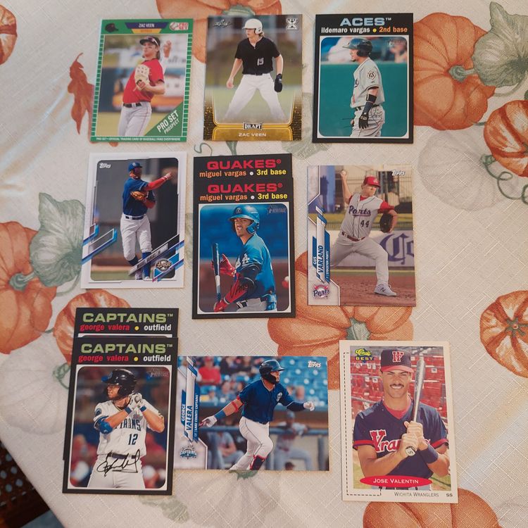 Lot of 70 Baseball minor league / college cards. Letters V W Y Z.