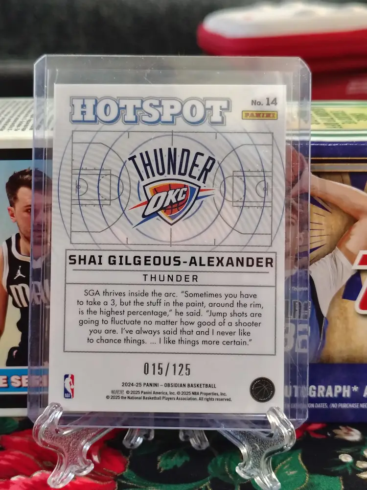 Shai Gilgeous-Alexander 2024-25 Panini Obsidian Hotspot /125