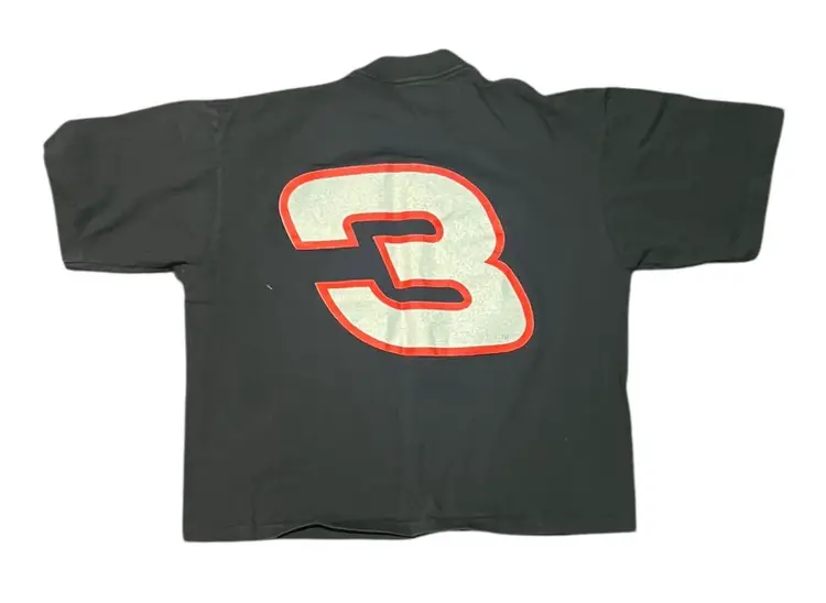 08. Vintage 1990s Dale Earnhardt Crop Style Single Stitch T-Shirt - Sz XL