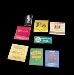8 Vintage Matchbooks