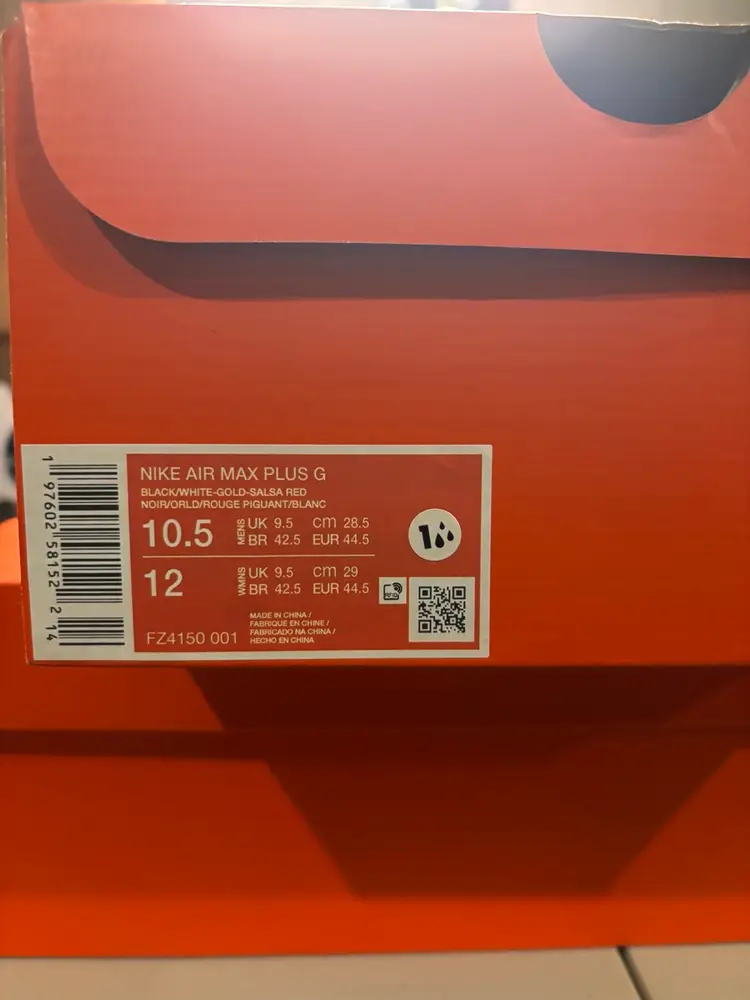 Nike Air Max Plus G Golf Shoes - Black/White, Size 10.5