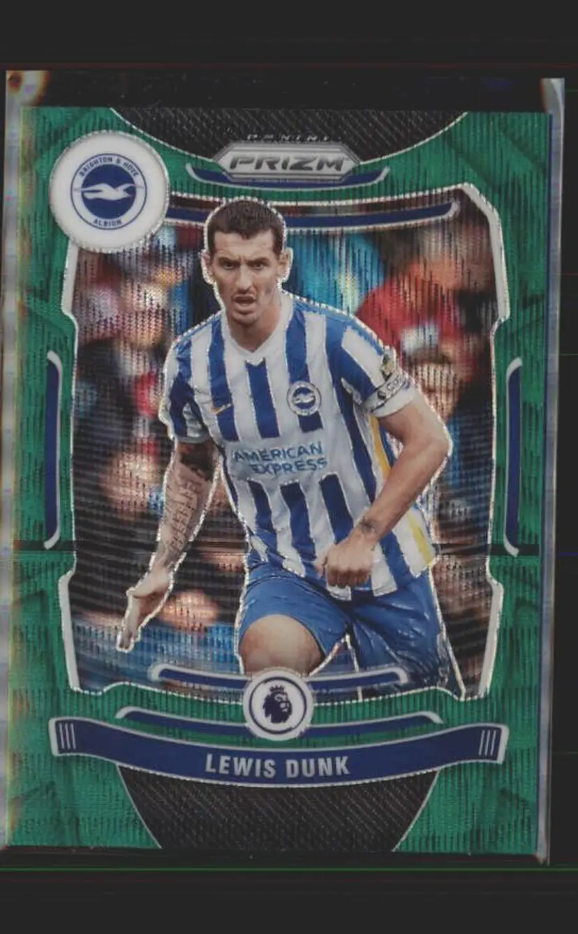2021-22 Panini Prizm Premier League #183 Lewis Dunk Prizms Green Wave - (138) - Brighton & Hove Albion