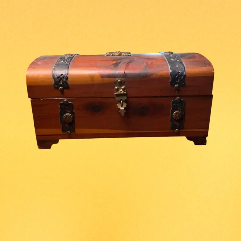 37. Antique Cedar Treasure Chest
