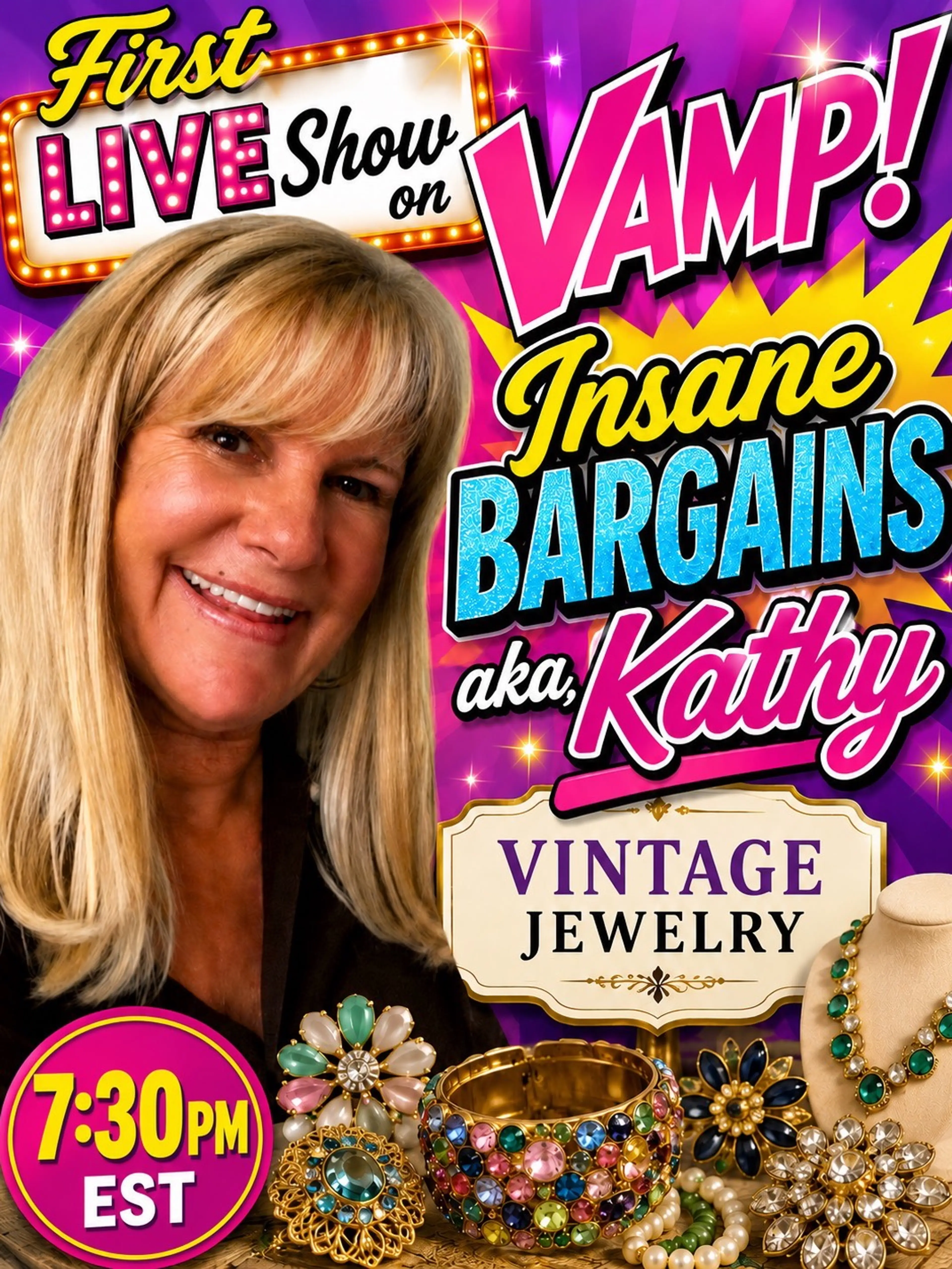 FIRST Live On VAMP! 🩷 Vintage Brooches, Necklaces, Earrings 