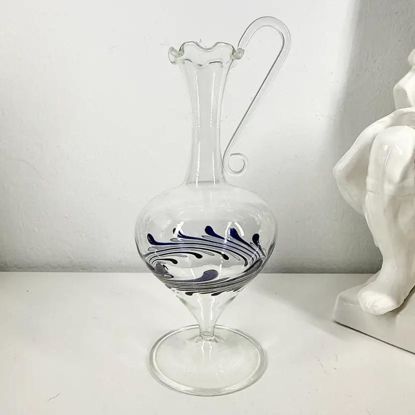 German LAUSCHA GLASS Clear Vase 9in