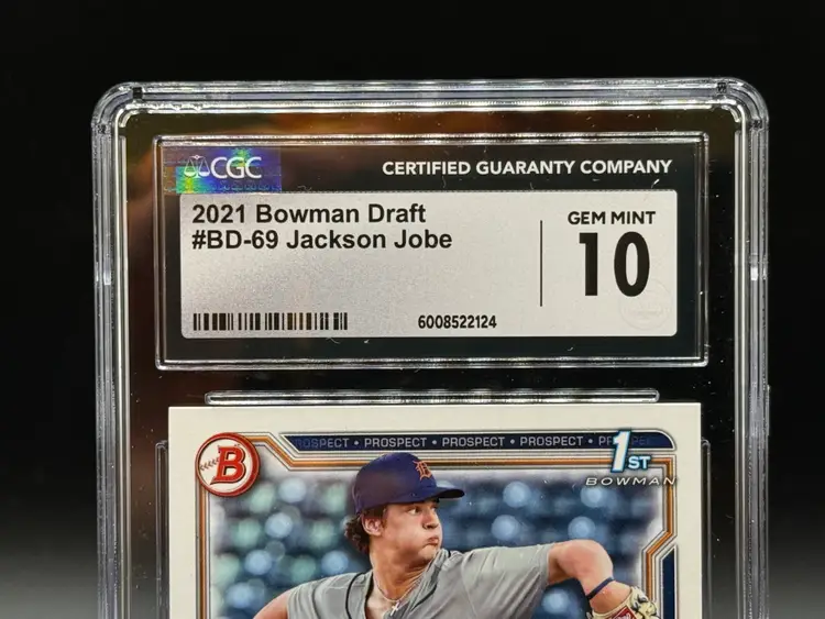 Jackson Jobe CGC 10 2021 Bowman Draft 1st #BD-69 Detroit Tigers